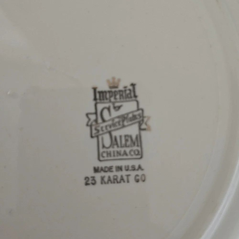 Salem China Co vintage imperial